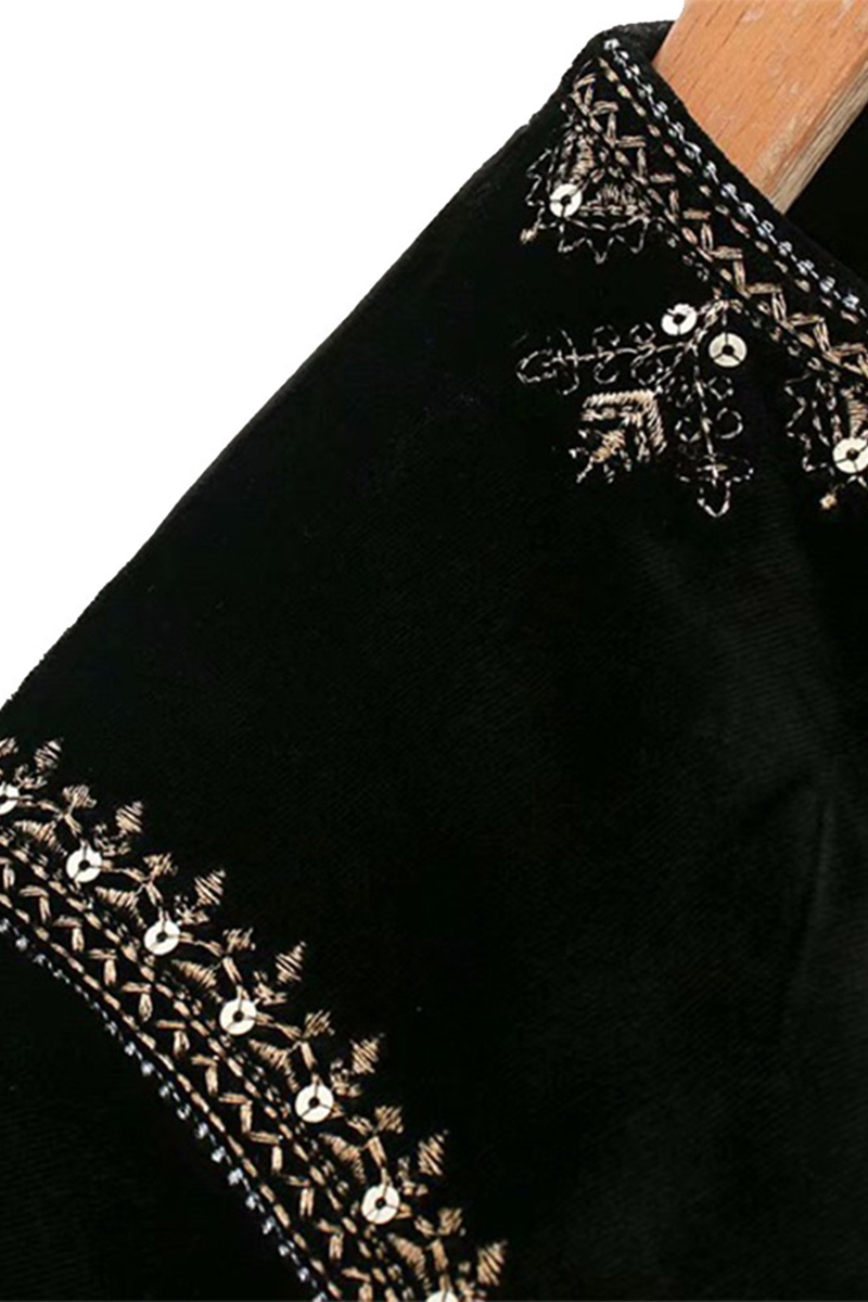 Elegant Floral Embroidered O Neck Blazer for Stylish Looks