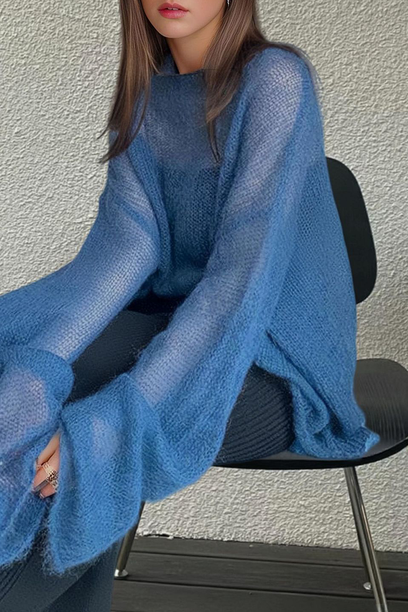 Bohonini Casual Solid Color O Neck Sweater in 3 Shades