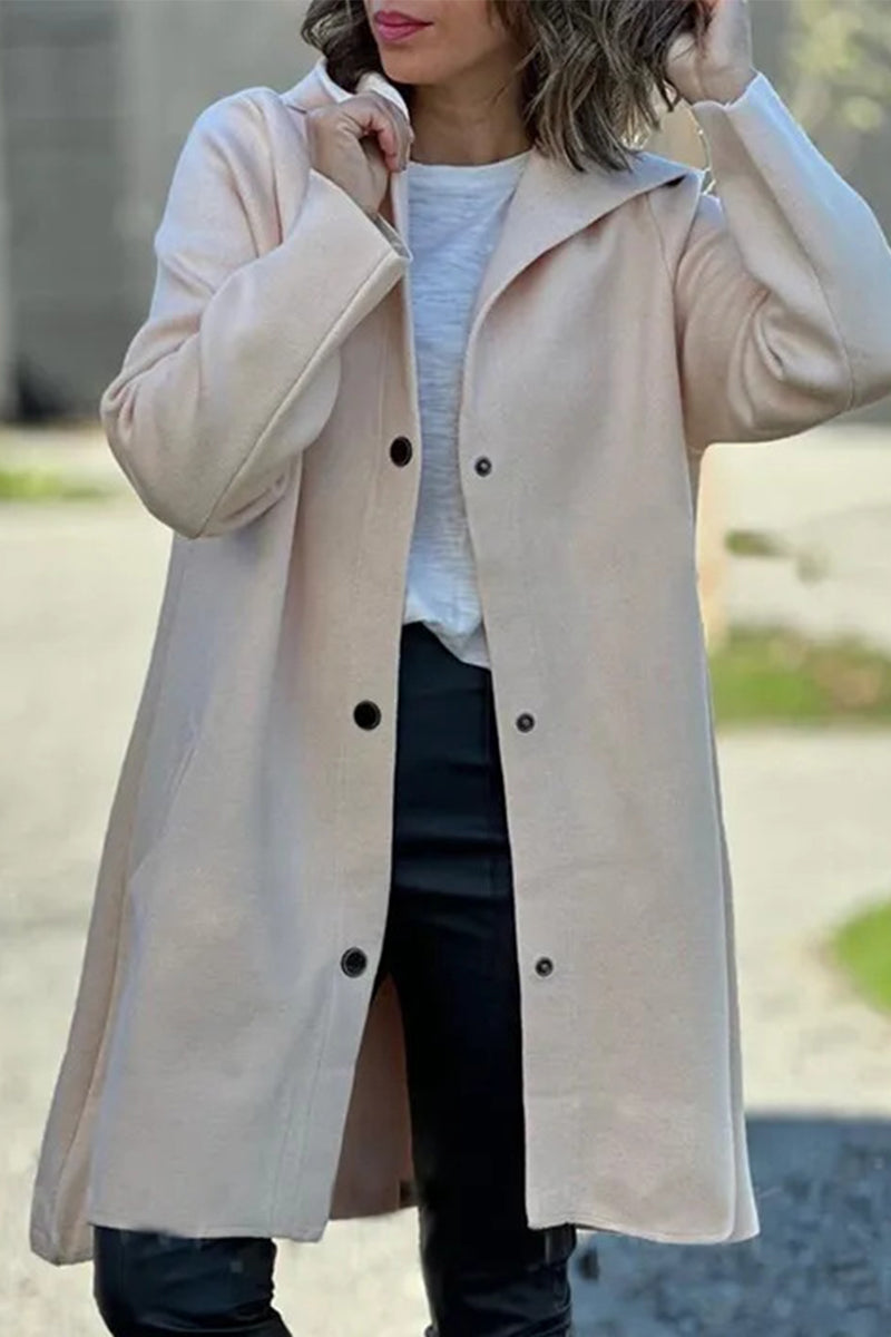 Hooded Casual Daily Outerwear with Pocket Buttons - 8 Colors