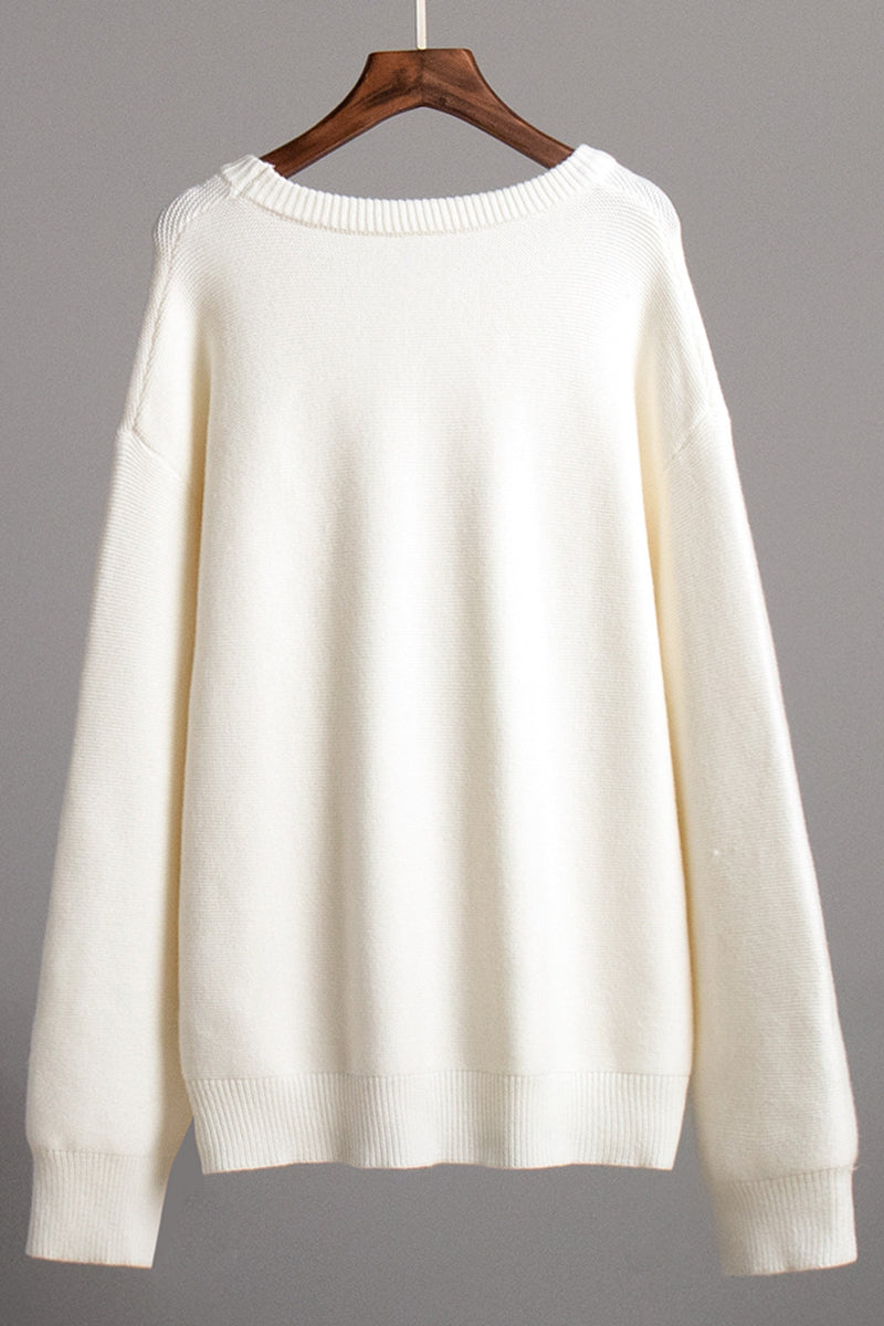 Bohonini Casual Solid Weave O Neck Sweater for Everyday Wear