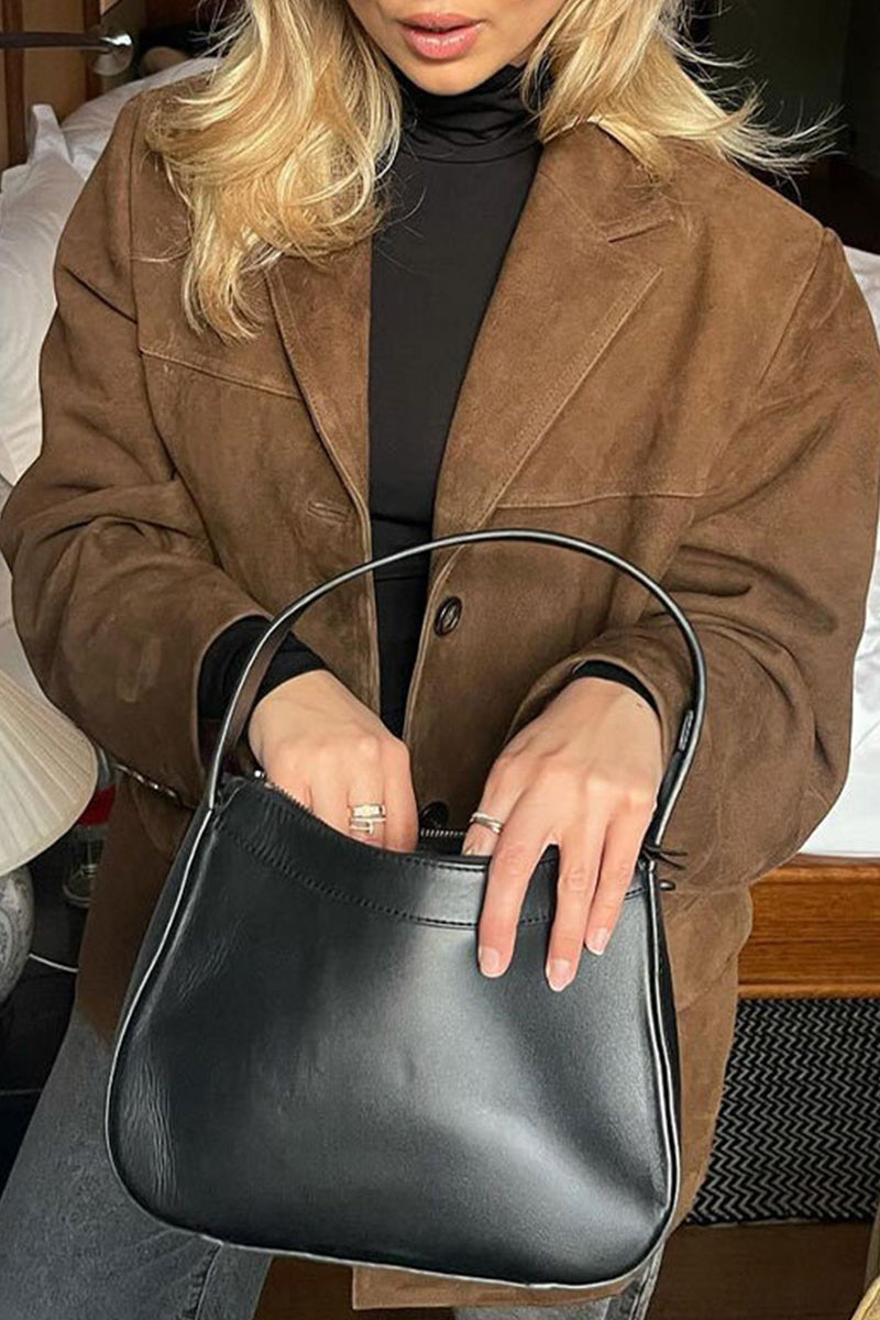 Bohonini Casual Button-Up Turndown Collar Outerwear Jacket