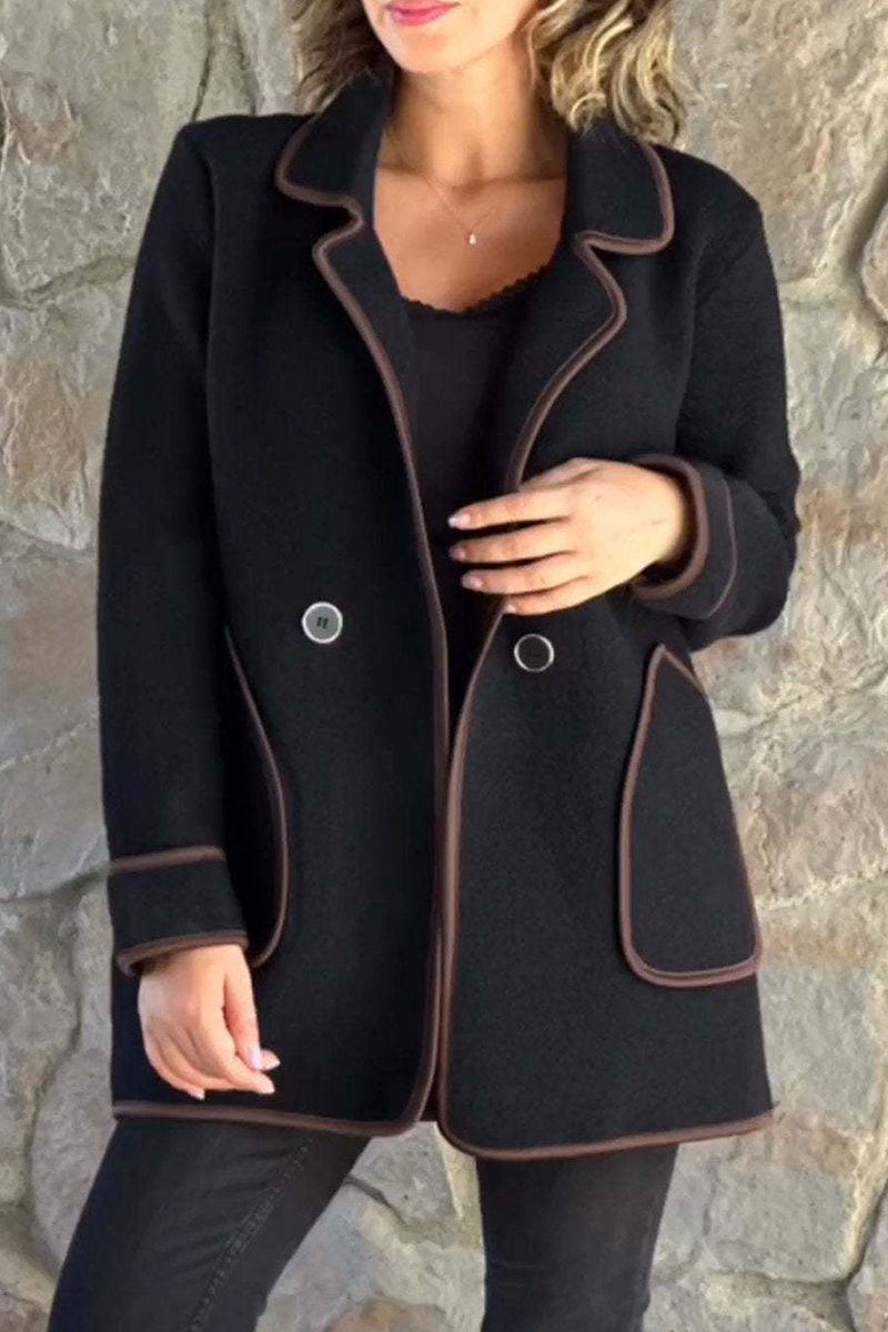 Bohonini Casual Contrast Pocket Patchwork Outerwear Jacket