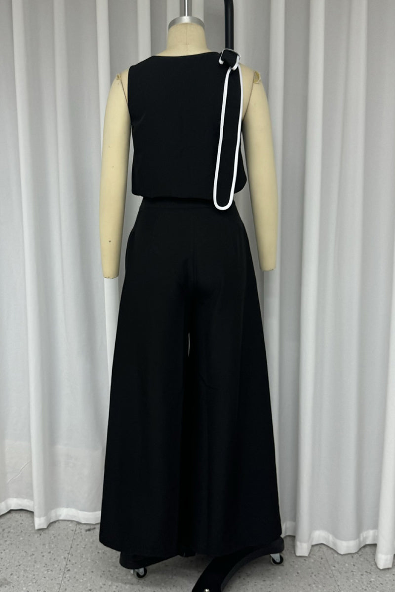 Casual Street Pocket Bow Decor O Neck Sleeveless Two Pieces - Fashionpara