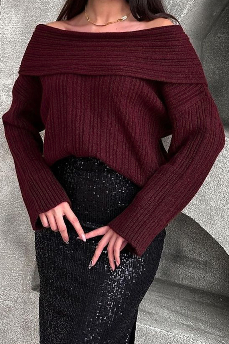 Florcoo Off Shoulder Casual Sweater - 5 Trendy Colors