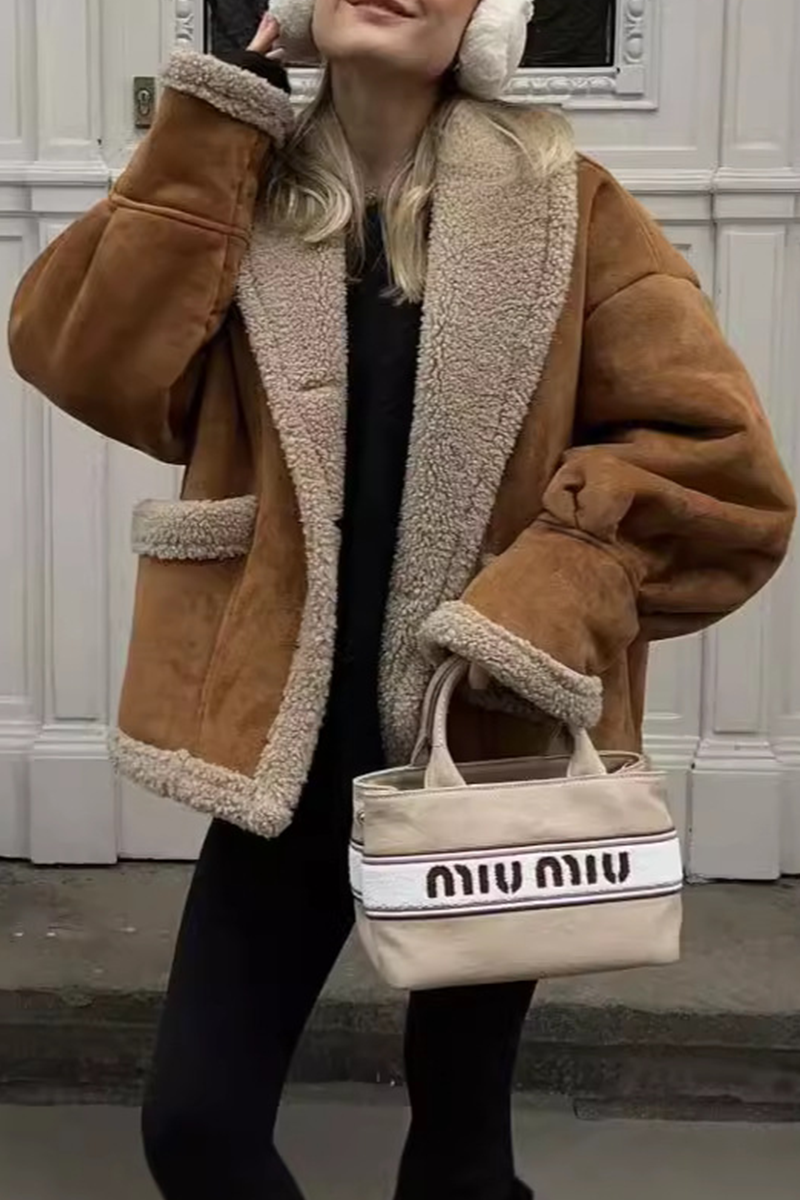 Stylish Casual Blazer with Pocket and Turndown Collar