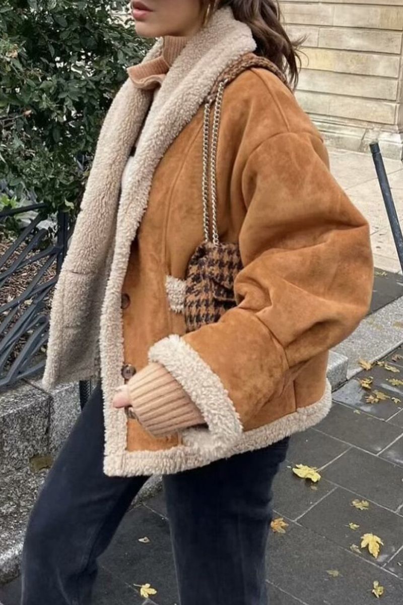 Stylish Casual Blazer with Pocket and Turndown Collar