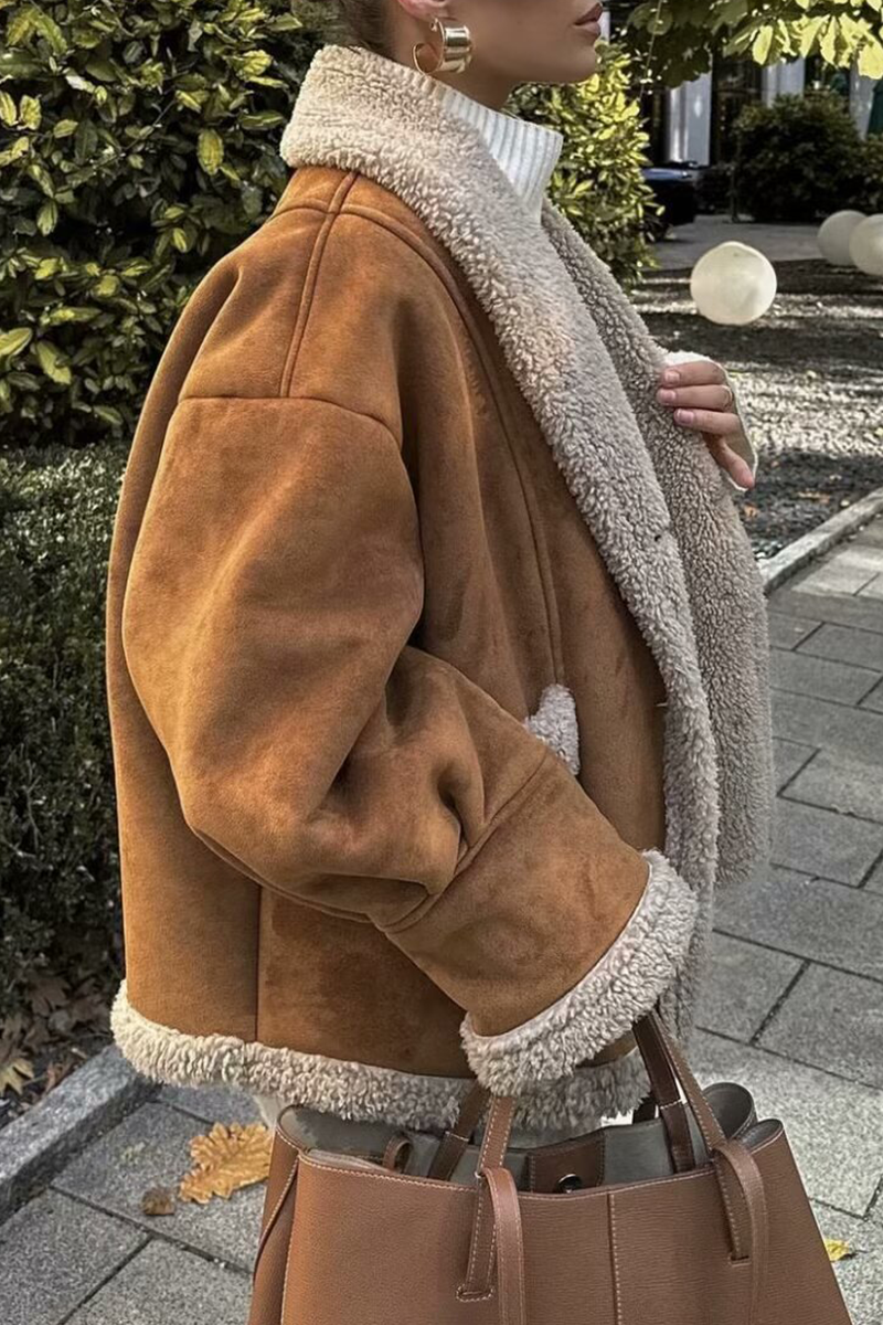 Stylish Casual Blazer with Pocket and Turndown Collar