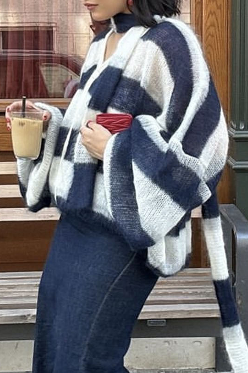 Bohonini Casual Stripe V-Neck Cardigans in 4 Stylish Colors