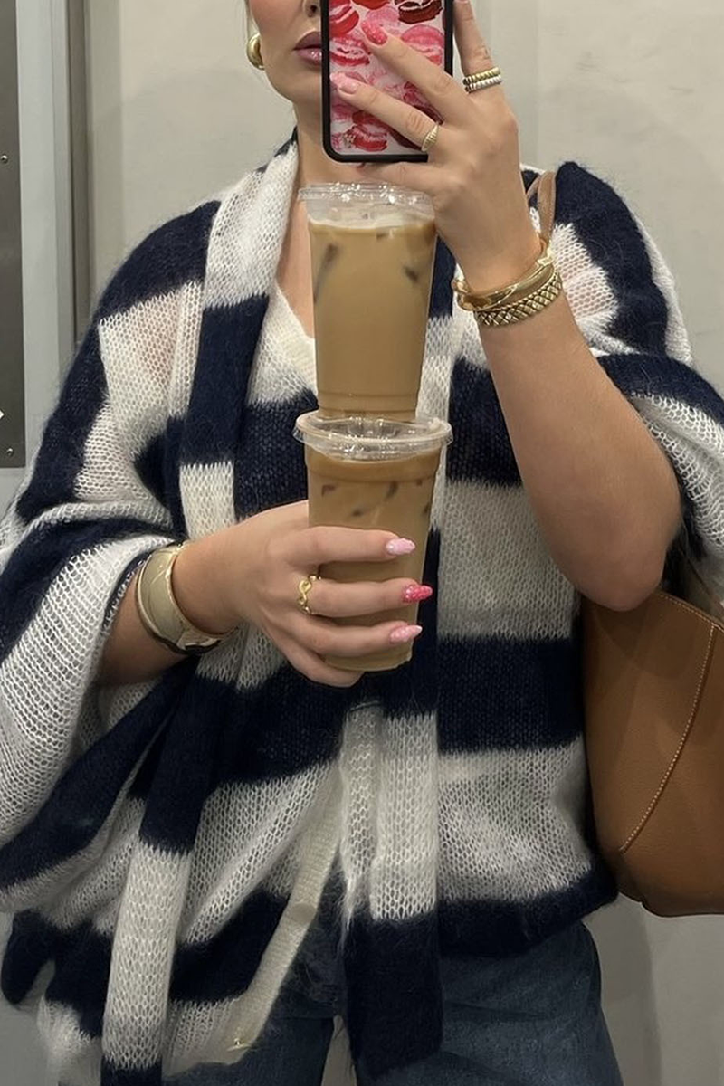 Bohonini Casual Stripe V-Neck Cardigans in 4 Stylish Colors