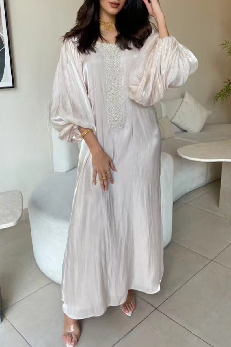 Casual Street Sequined V Neck Princess Dresses - Fashionpara