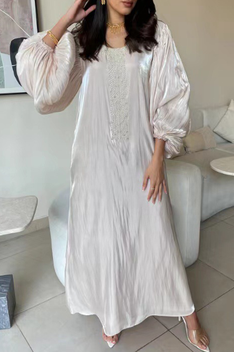 Casual Street Sequined V Neck Princess Dresses - Fashionpara