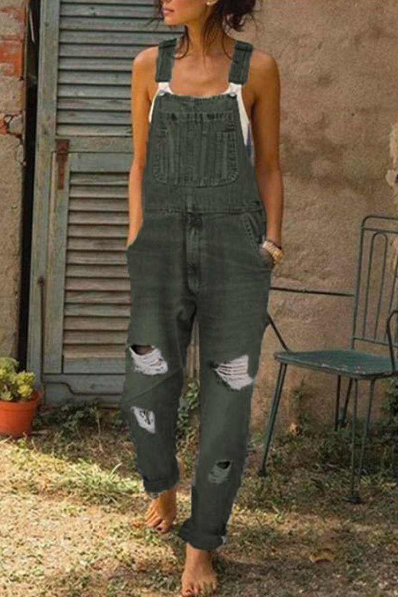 Casual Solid Ripped Harlan Jumpsuits(3 Colors) - Fashionpara