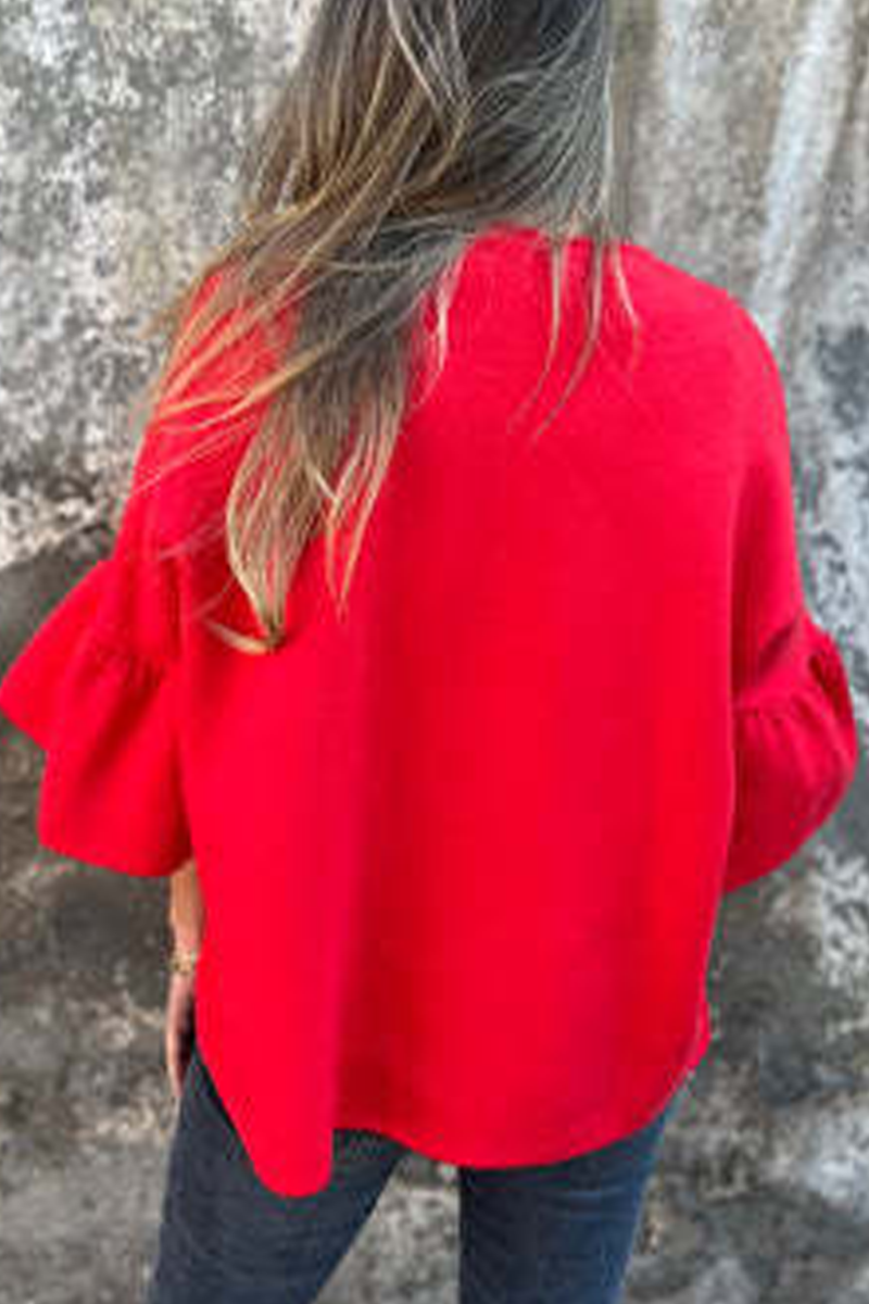 Bohonini Casual Solid Color Ruffle Blazer for Everyday Wear