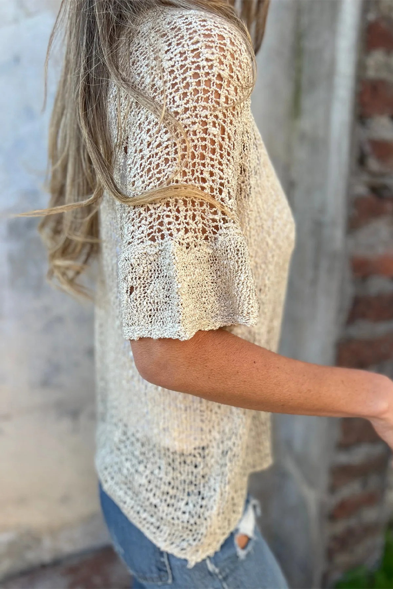 Hollow Out V Neck Knitted Jacket in 6 Stylish Colors