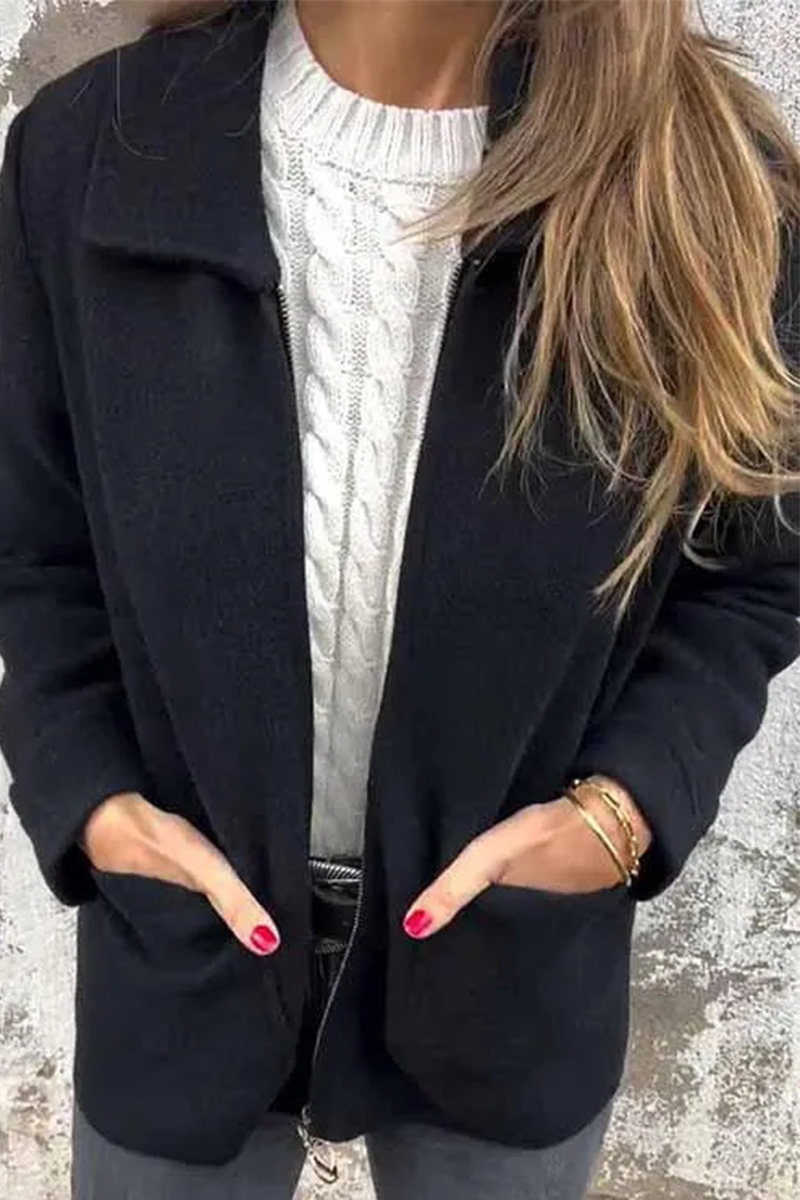 Stylish Casual Pocket Blazer Outerwear for Effortless Chic