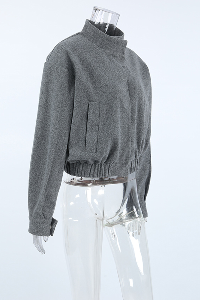 Bohonini Casual Mandarin Collar Blazer with Pocket Buttons