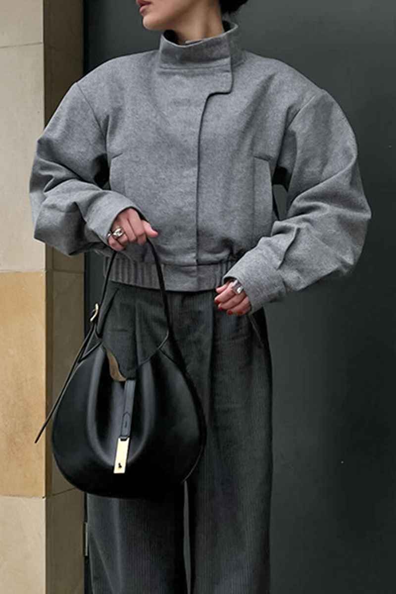 Bohonini Casual Mandarin Collar Blazer with Pocket Buttons