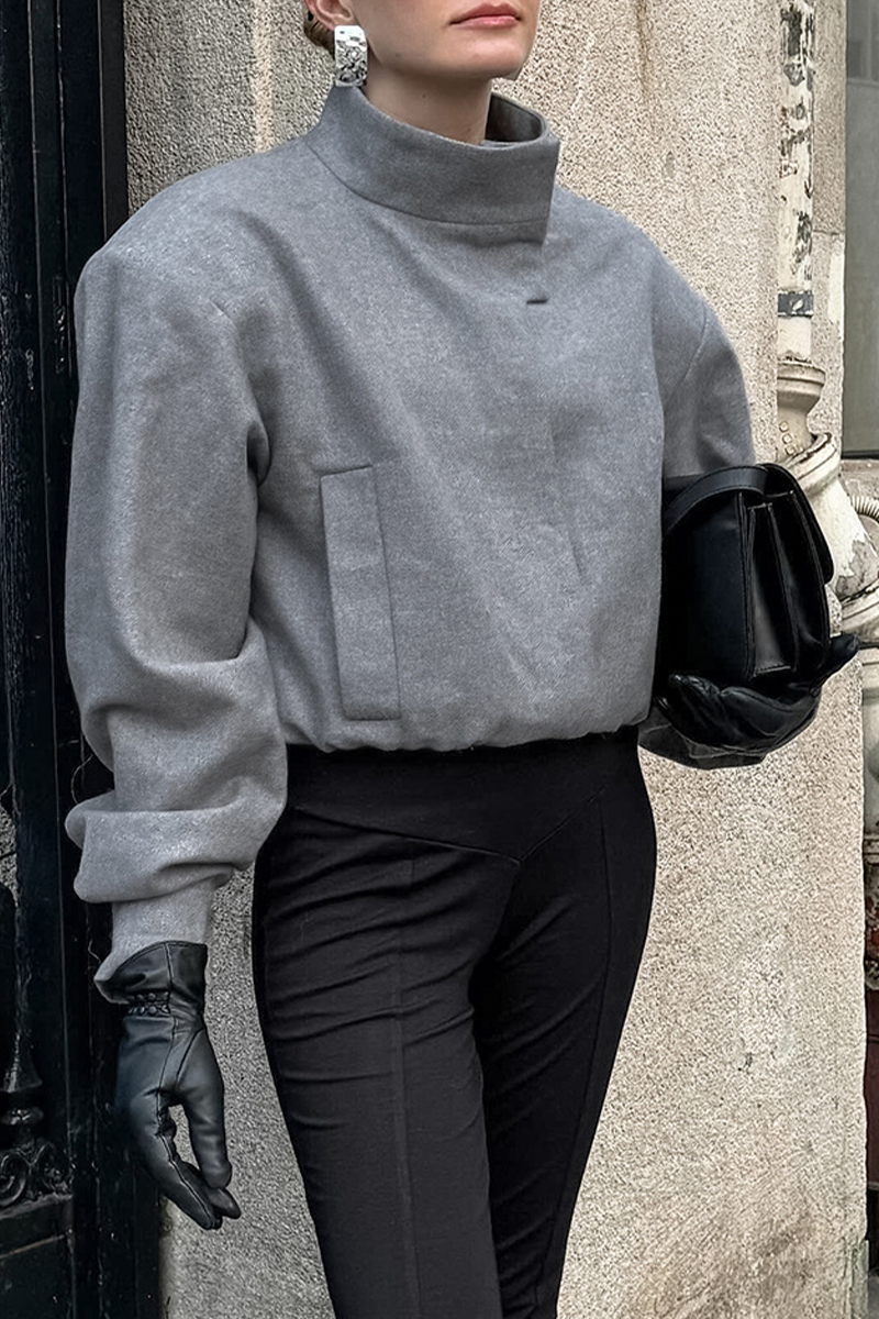 Bohonini Casual Mandarin Collar Blazer with Pocket Buttons