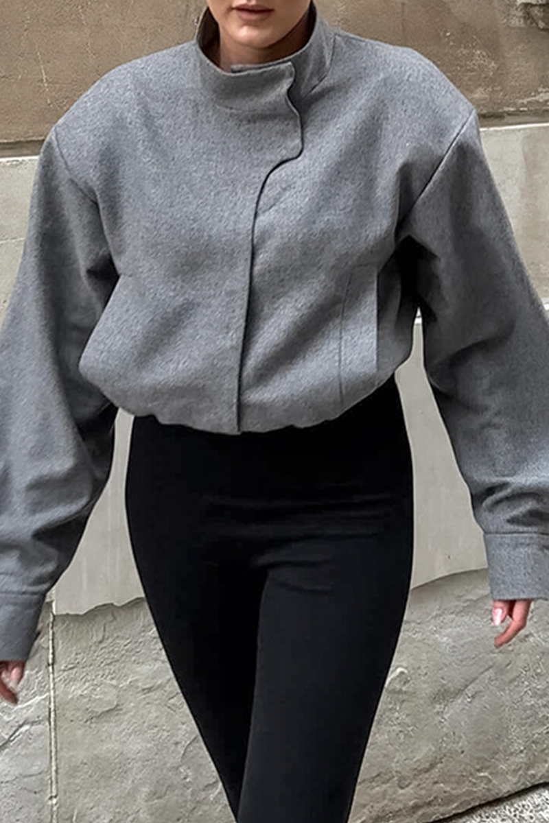 Bohonini Casual Mandarin Collar Blazer with Pocket Buttons