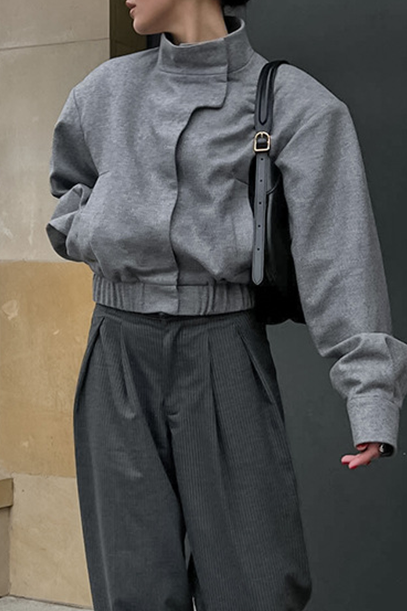 Bohonini Casual Mandarin Collar Blazer with Pocket Buttons