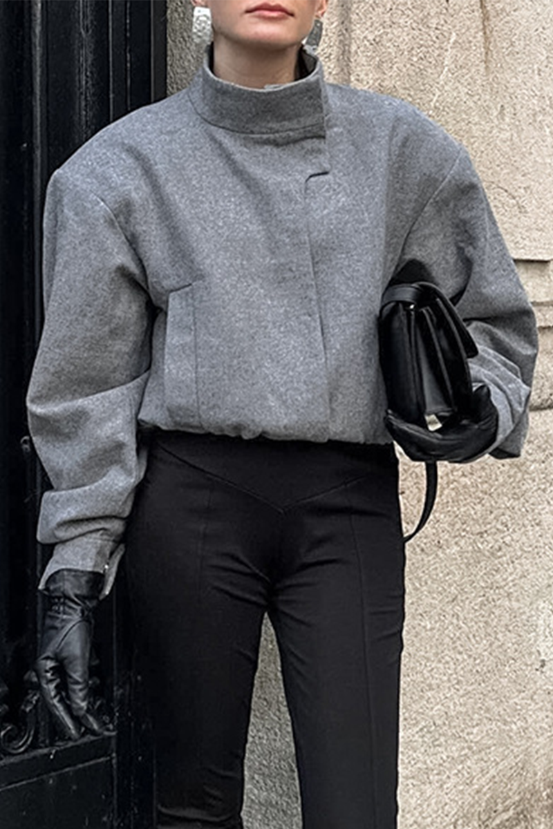 Bohonini Casual Mandarin Collar Blazer with Pocket Buttons