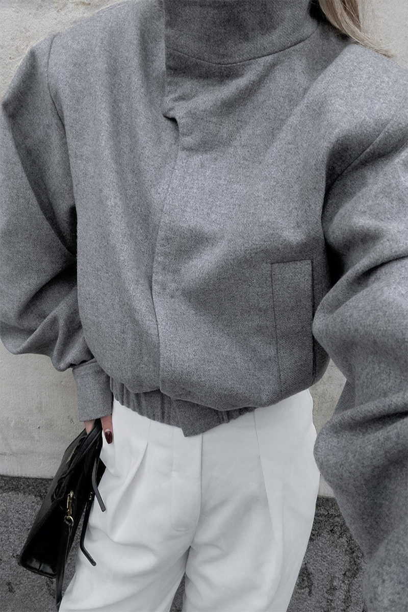 Bohonini Casual Mandarin Collar Blazer with Pocket Buttons