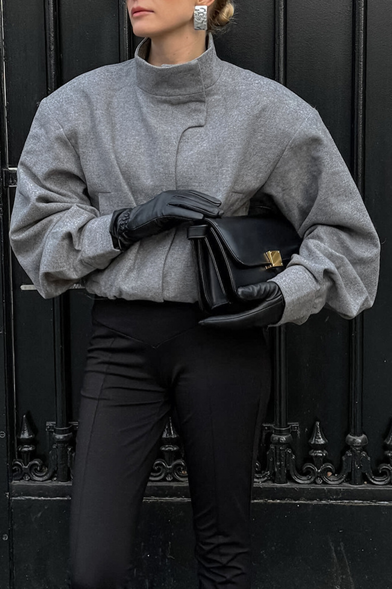 Bohonini Casual Mandarin Collar Blazer with Pocket Buttons