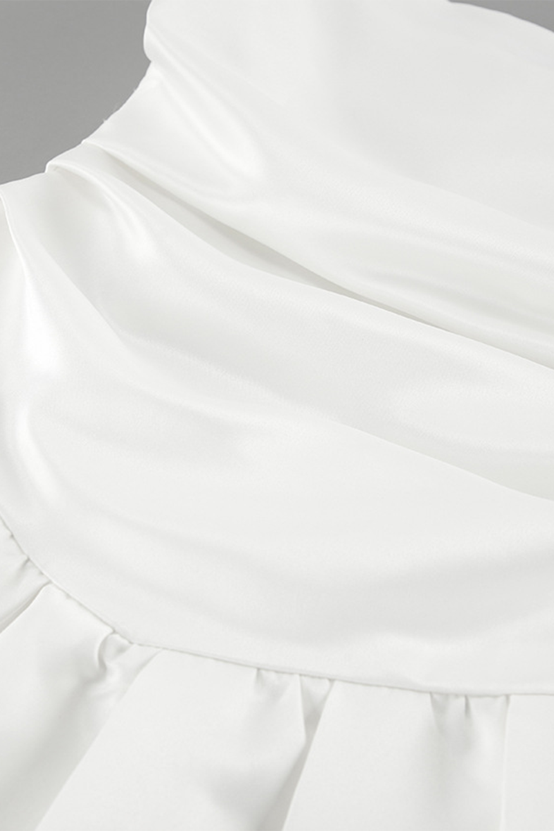 Sexy Ruffle Ruched Strapless Strapless Dresses - Fashionpara