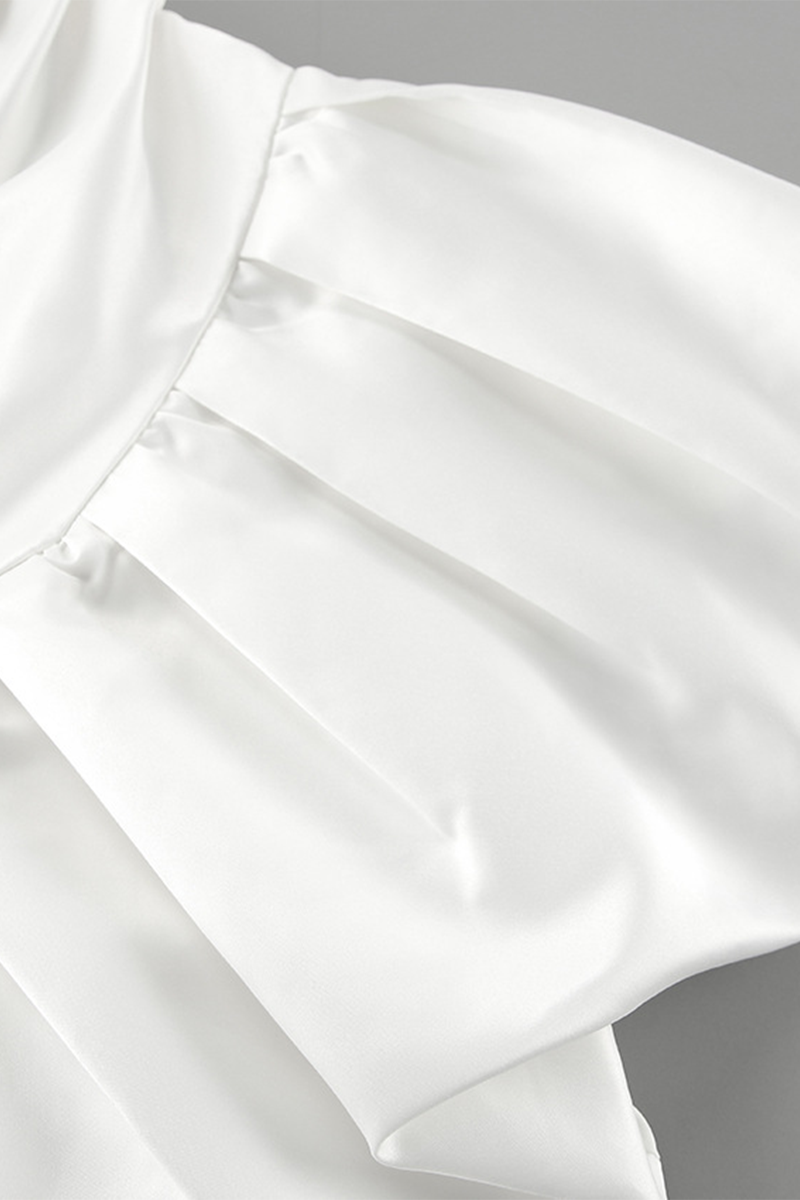 Sexy Ruffle Ruched Strapless Strapless Dresses - Fashionpara