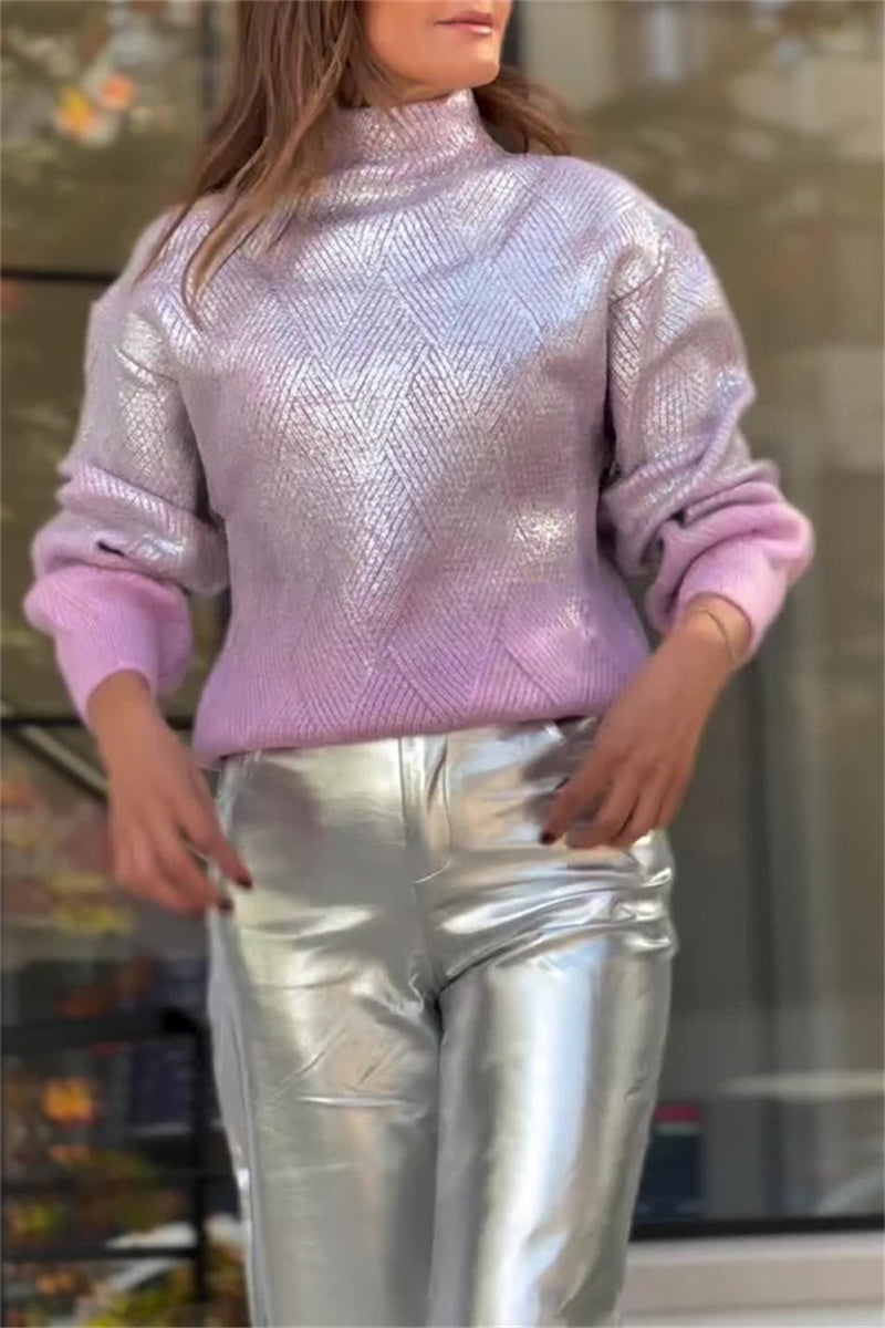 Flornana Casual Gradient Turtleneck Sweater for Every Occasion