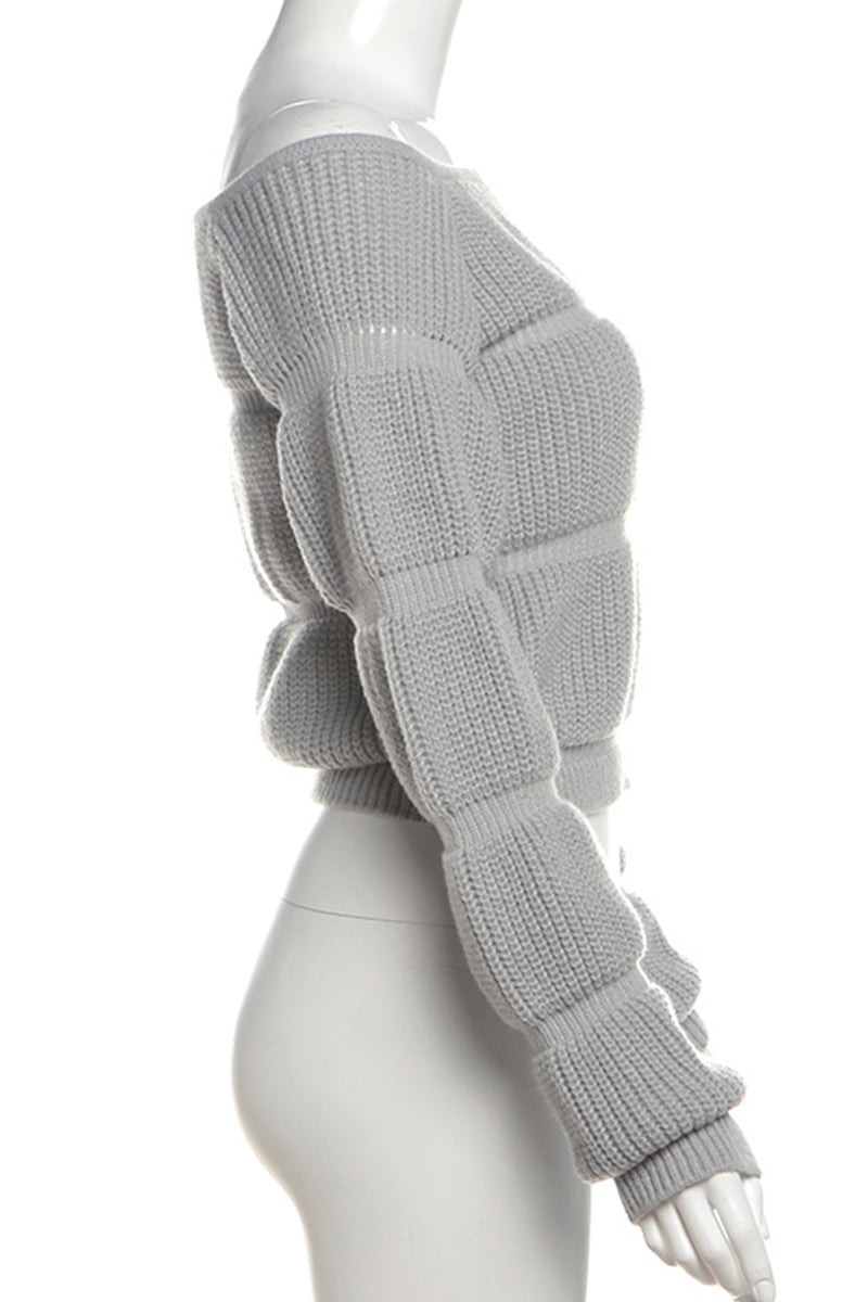 Bohonini Chic Off Shoulder Patchwork Sweater for Stylish Comfort