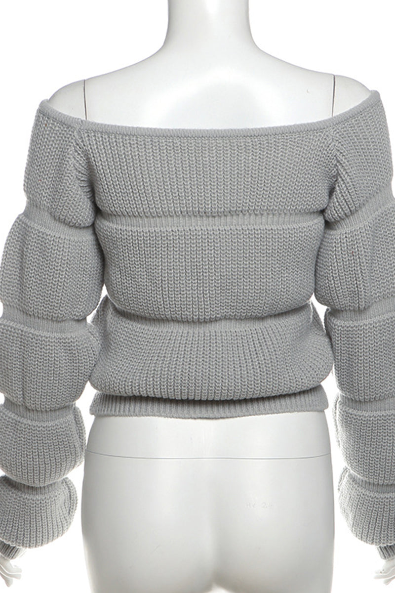 Bohonini Chic Off Shoulder Patchwork Sweater for Stylish Comfort