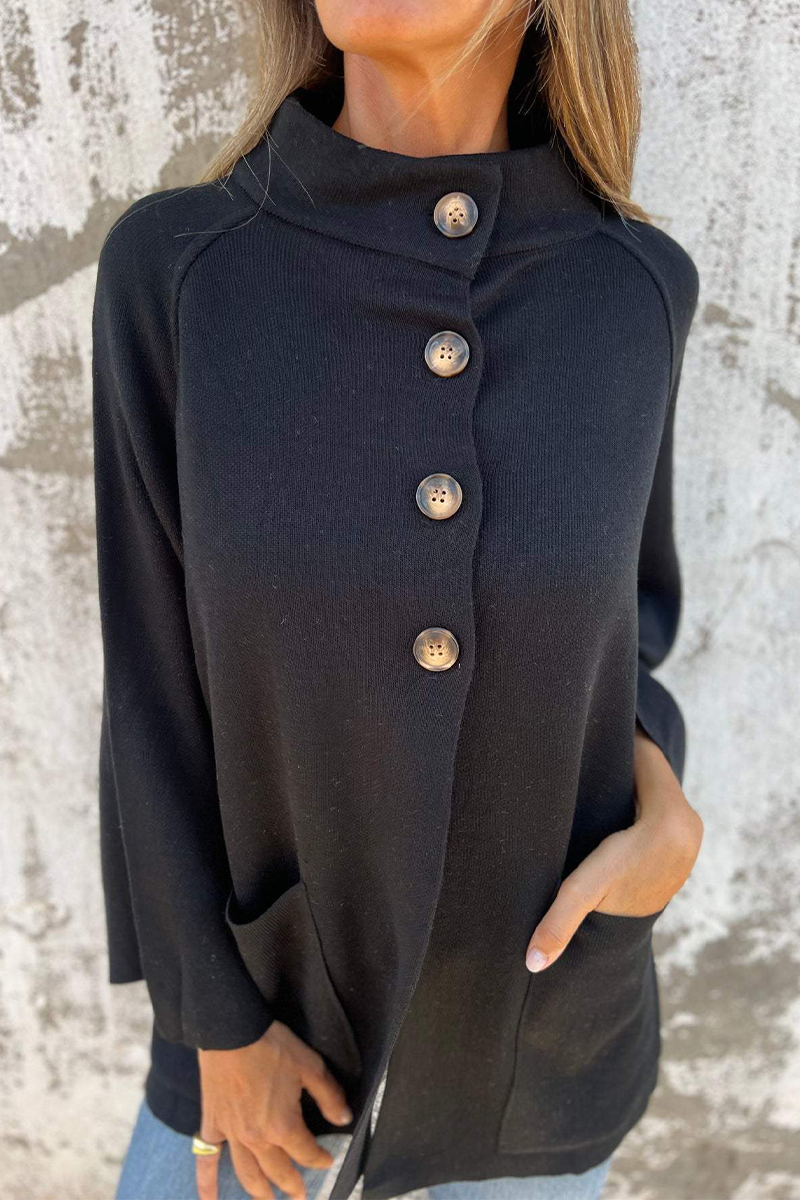 Bohonini Casual Knitted Jacket with Pocket and Collar Design