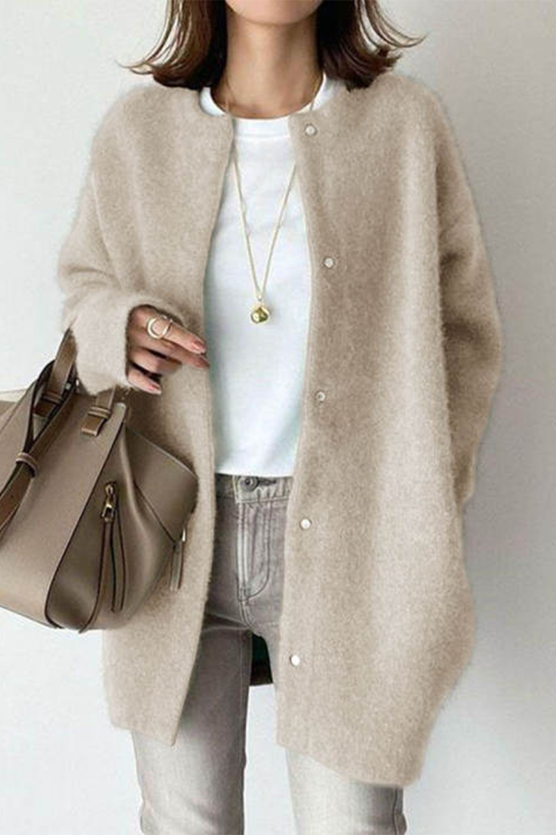 Stylish Casual Patchwork Knitted Jacket - 9 Color Options