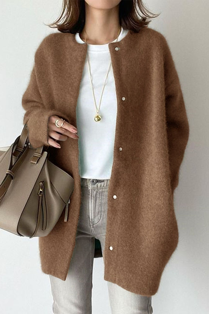 Stylish Casual Patchwork Knitted Jacket - 9 Color Options