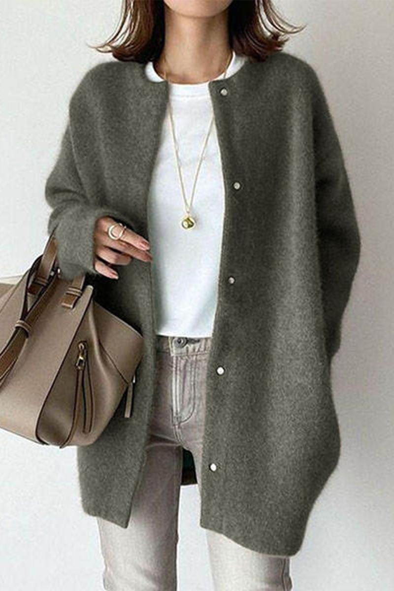 Stylish Casual Patchwork Knitted Jacket - 9 Color Options