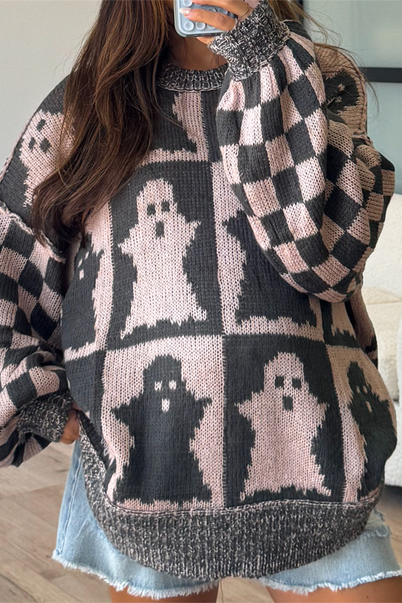 Bohonini Casual Plaid Weave Sweater for Effortless Style