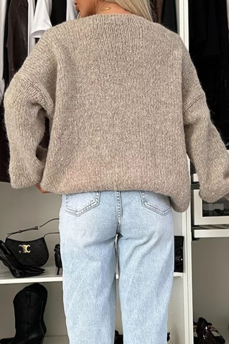 Bohonini Casual V Neck Knitted Jacket for Everyday Style