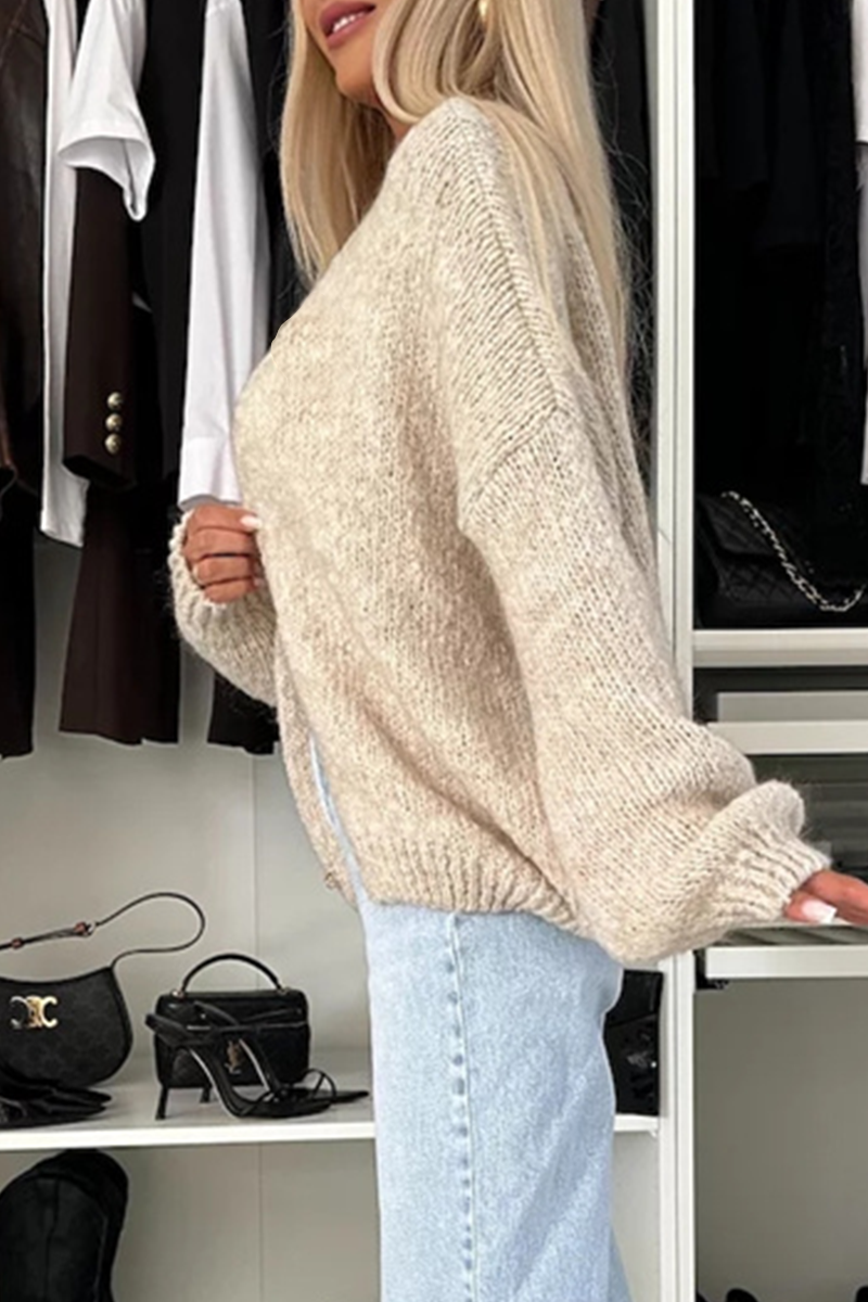 Bohonini Casual V Neck Knitted Jacket for Everyday Style