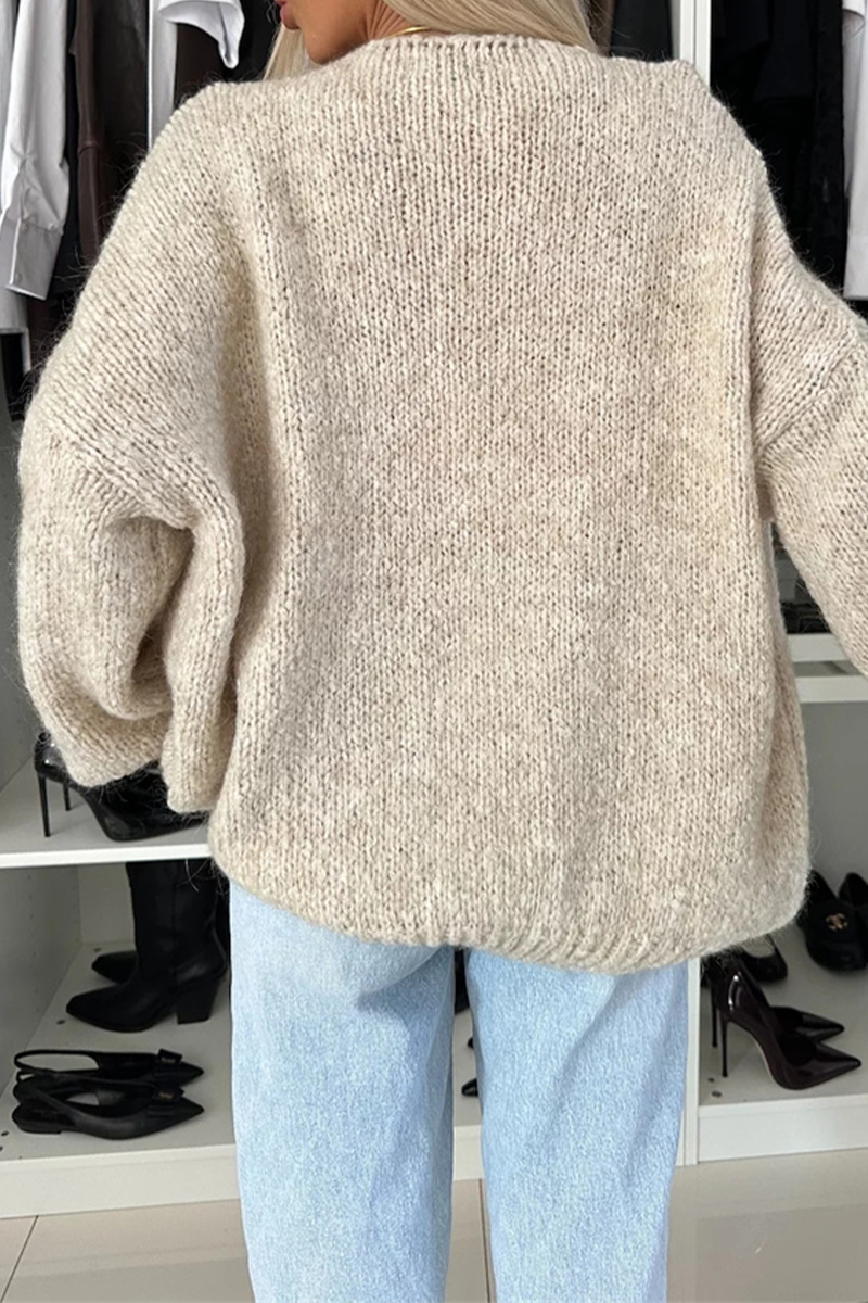 Bohonini Casual V Neck Knitted Jacket for Everyday Style