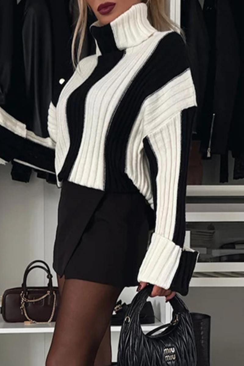 Bohonini Casual Stripe Turtleneck Sweater for Effortless Style