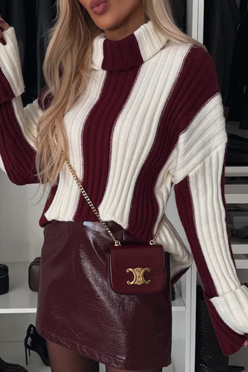 Bohonini Casual Stripe Turtleneck Sweater for Effortless Style