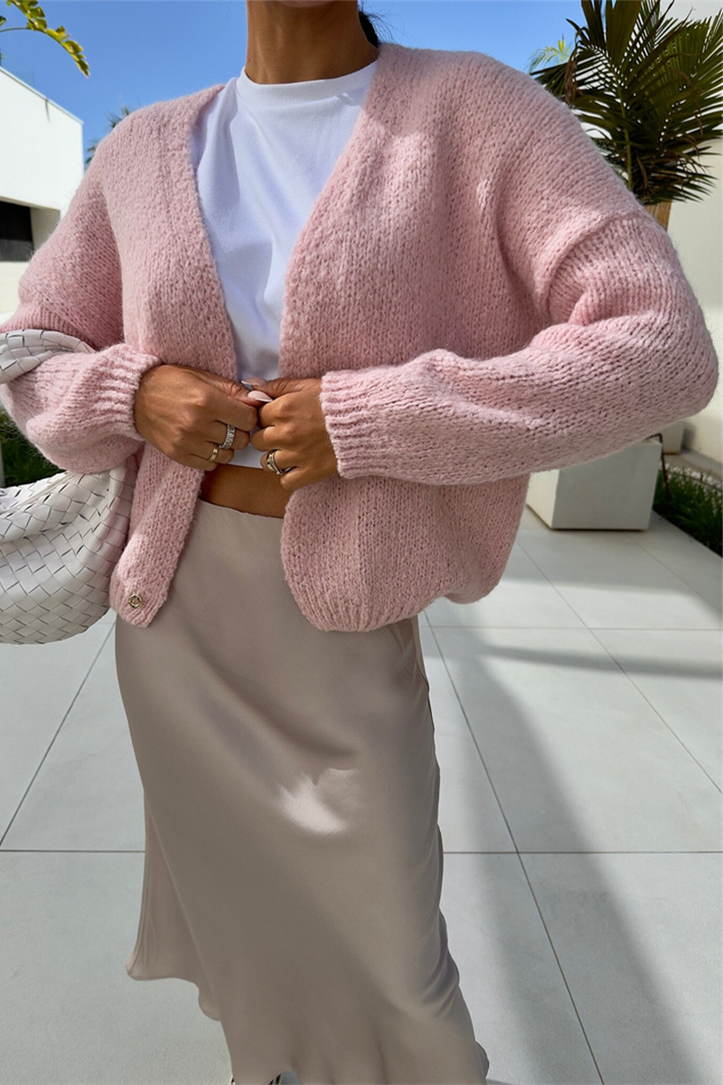 Bohonini Casual V Neck Knitted Jacket in Classic Colors