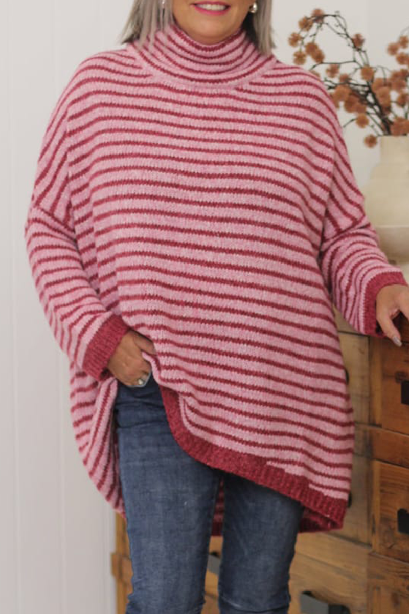 Bohonini Casual Stripe Turtleneck Sweater in 5 Colors