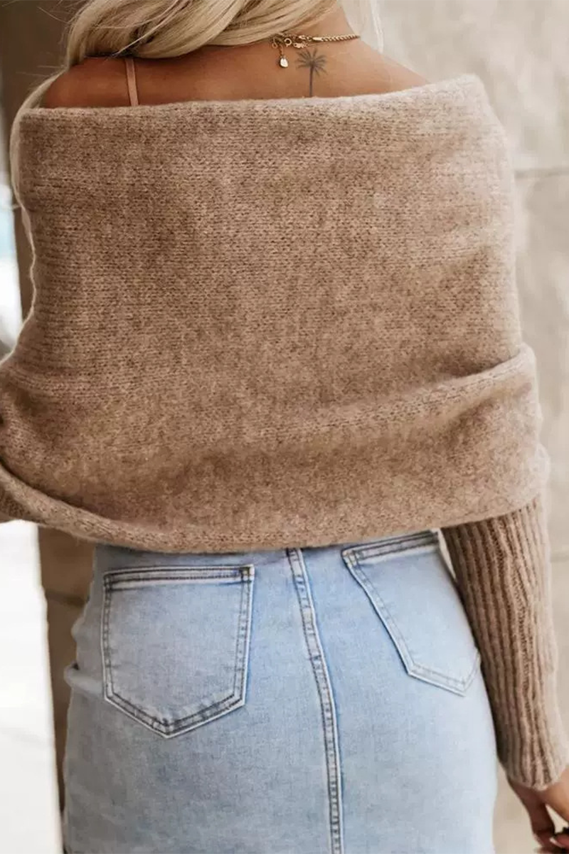 Bohonini Irregular V Neck Sweater in Solid Colors for Style