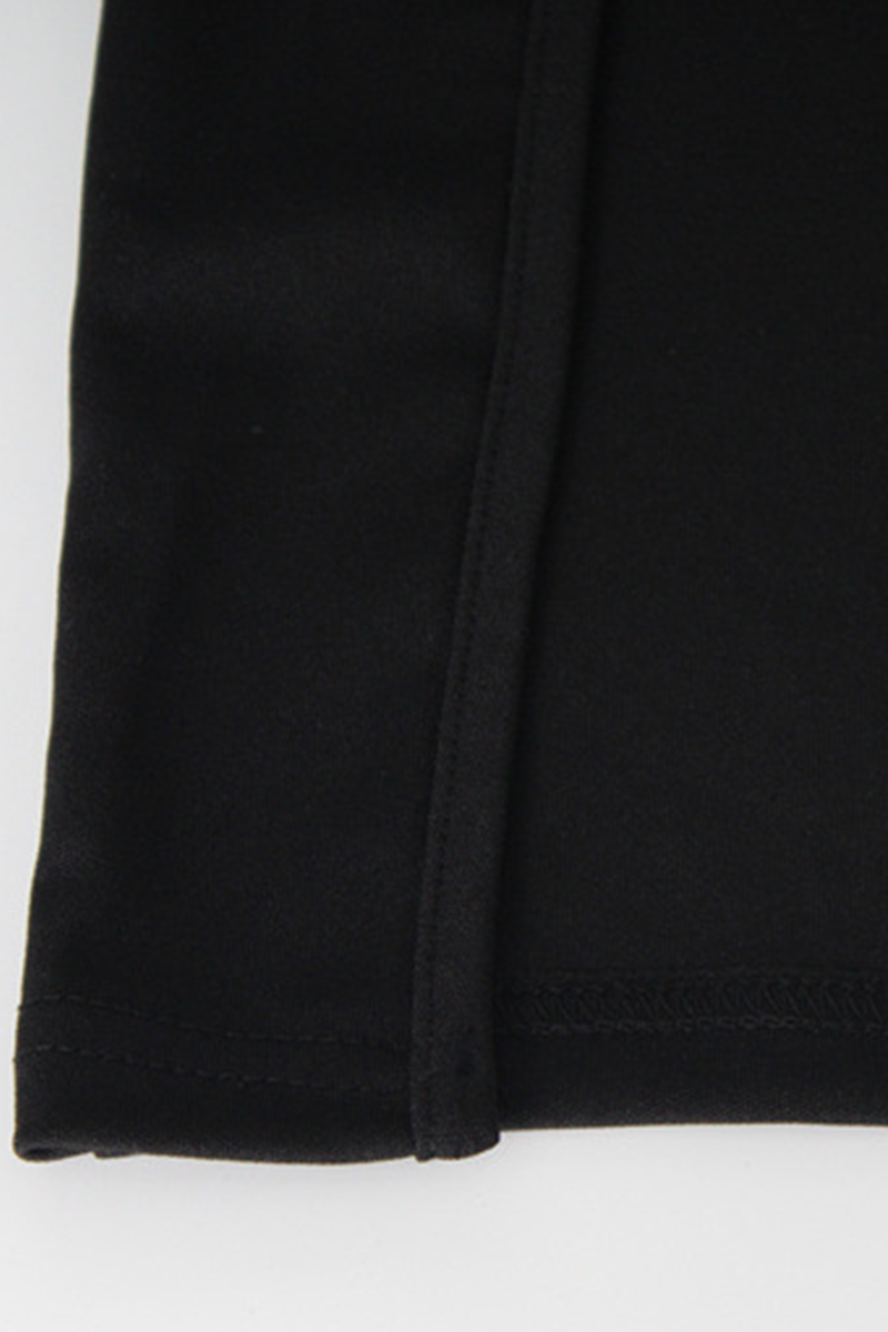 Elegant Rhinestone Fringed Trim Slit Turtleneck Wrapped Skirt Dresses - Fashionpara