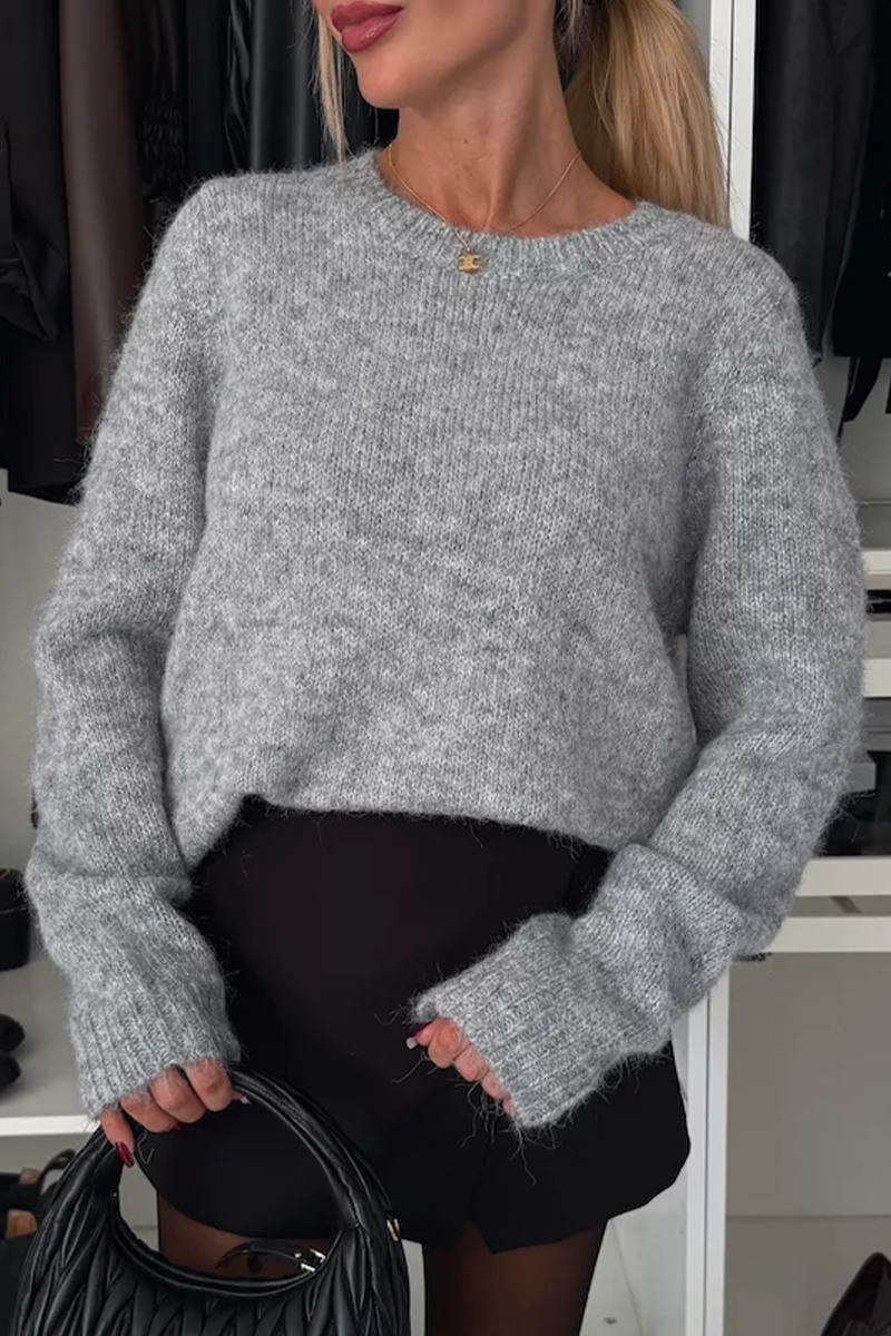 Bohonini Solid Color Bow Neck Sweater for Effortless Style