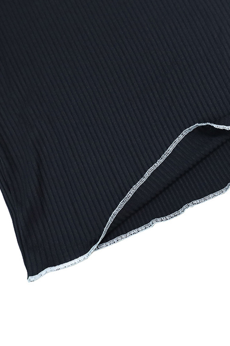 Sexy Stringy Selvedge Contrast Off Shoulder One Step Skirt Dresses - Fashionpara