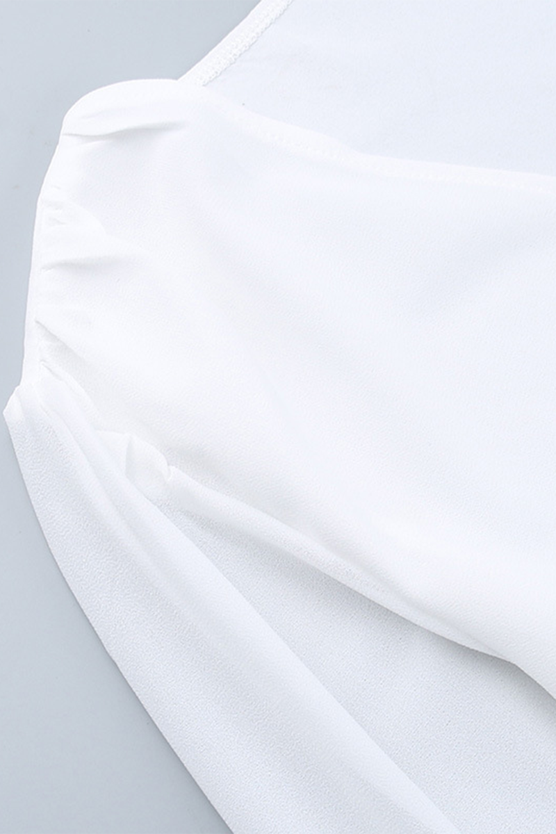 Sexy Ruched V Neck Wrapped Skirt Dresses - Fashionpara