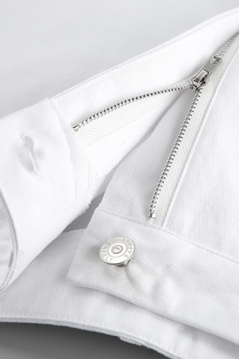 Casual Street Pocket Straight High Waist Straight Bottoms - Fashionpara